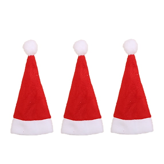 UYUH Mini Christmas Hats, Small Santa Hats for Crafts, for Doll, Bottle, Candy, Lollipop, Party Decor, Tiny Xmas Hat Ornament, Holiday Craft Supplies