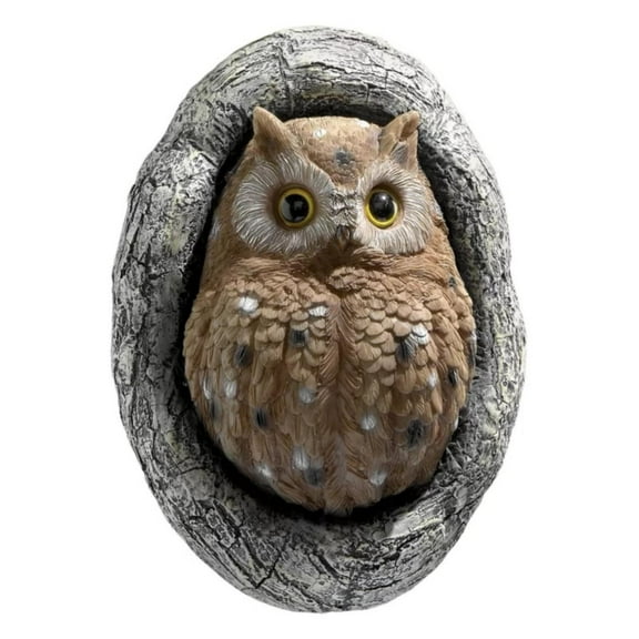 UYUH Ornament Owl Yard ListedFigurine Resin Tree Statue Decoration Garden Poly Decoration Figurine Owl Sculpture for Home Decor Porch Patio Lawn Yard Decorations or Housewarming Gifts