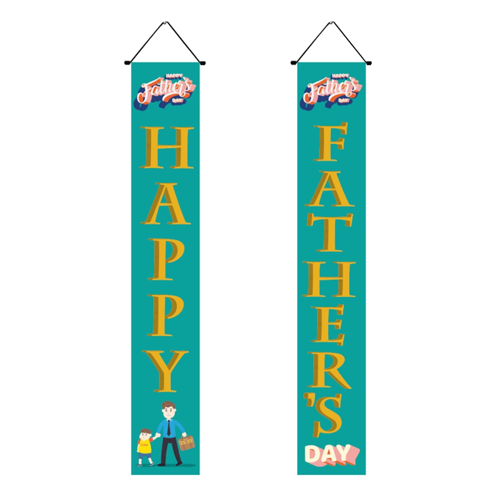 UYUH Patriotic Father's Day Hanging Decor Set | Reusable Polyester Door ...