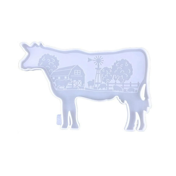 UYUH Professional DIY Cow Casting Kit with Reusable Silicone Gypsum & Animal Resin Molds Desktop Sculpture Craft for Home Art, Farmhouse Decor and Resin Casting Projects
