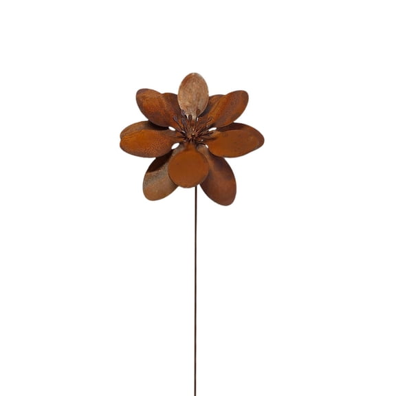 UYUH Rustic Metal Coneflower Garden Stakes,Rusted Iron Daisy Yard Art,Weather-Resistant Lawn Pathway, Patio Decor for Outdoor Decor Weathered Ornament for Patio