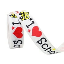 UYUH School Theme Craft Ribbon Set for Teacher Appreciation Wreath Wrapping School Bus ABC Pencil Backpack Books Chalkboard Printed Themed Ribbon Ruler Decor