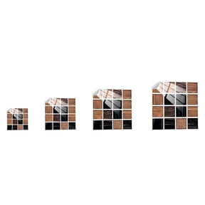 UYUH Self-Adhesive Bathroom Tile Stickers Peel and Stick Mosaic Sticker Tiles Backsplash Decor,Pvc Adhesive Tile Stickers 10PCS Geometric Grid Wall Stickers for Kitchen Floor Furniture