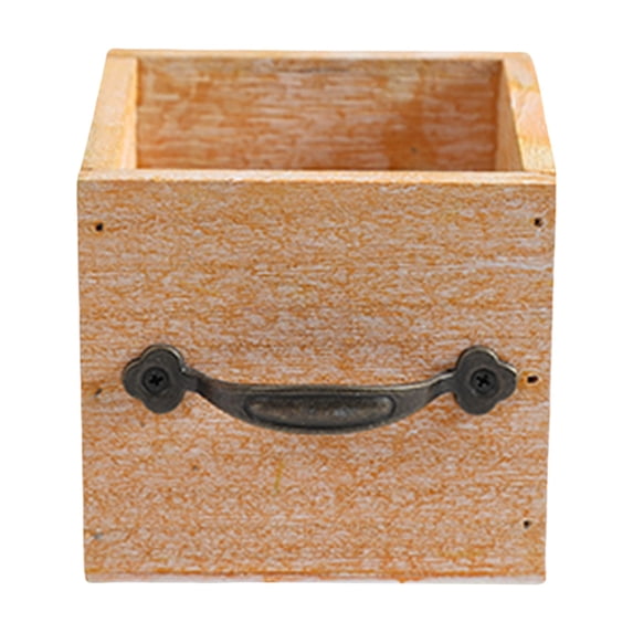 UYUH Set of Vintage Wooden Flower Pot Arrangement Holders, Decorative Garden Planters for Artificial or Dried Flowers, Perfect for Home, Office, and Outdoor Tabletops