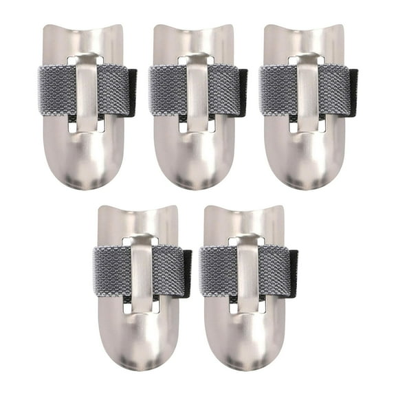 UYUH Stainless Steel Finger Guards Anti-Cut Safety Shield for Kitchen Slicing/Chopping, Ergonomic Hand Protectors with Non-Slip Grip (Dishwasher Safe)