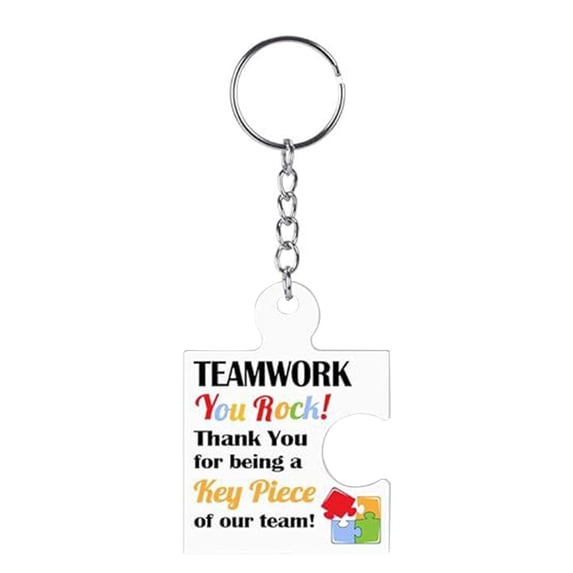 UYUH Team Appreciation Gifts for Employee Coworker Staff Bulk, Teamwork Thank You Gift Set Puzzle Piece Acrylic Keychains,Puzzle Shaped Acrylic Keychain