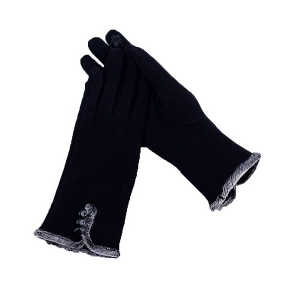 UYUH Three Open-Finger Winter Women's Thermal Velvet Gloves, Touchscreen Compatible Breathable for Cycling/Skiing/Outdoor Activities (2025 Upgraded Grip)