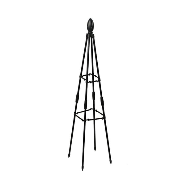 UYUH Tower Obelisk Plant Trellis, Rustproof Plastic Coated Metal Support Frame, Climbing Plant Rack for Vines, Rose Bushes, Vegetables and Potted Garden Green Plants, 3 Size