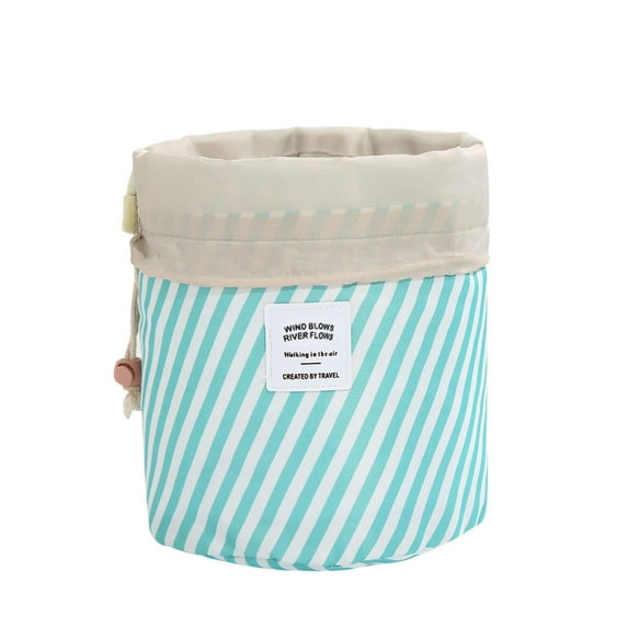 UYUH ‌Travel Cosmetic Bag Colorful Drawstring Pouch Organizer for Makeup, Toiletries & Jewelry | Lightweight Cloth Cylinder Design | Portable Washable Storage for Gym, Beach, College