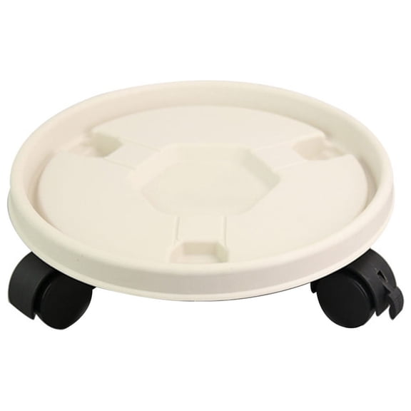 UYUH U-niversal Wheel Mobile Tray Flower Pot Bottom Basin Support Roller Round Chassis Round Flower Pot Mover Indoor Rolling Planter Dolly on Wheels