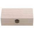 thumbnail image 1 of UYUH Unfinished Wooden Box with Hinged Lid, Blank Natural Pine Craft Box for DIY Art, Jewelry Storage, Photos, and Keepsakes, Home Decor and Gift Container, 1 of 9