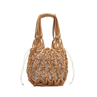 UYUH Unisex Messenger Bags Women's Bag Portable Straw Beach Bag Holiday Large Capacity Simple Woven Bag for Travel, Daily and Shopping