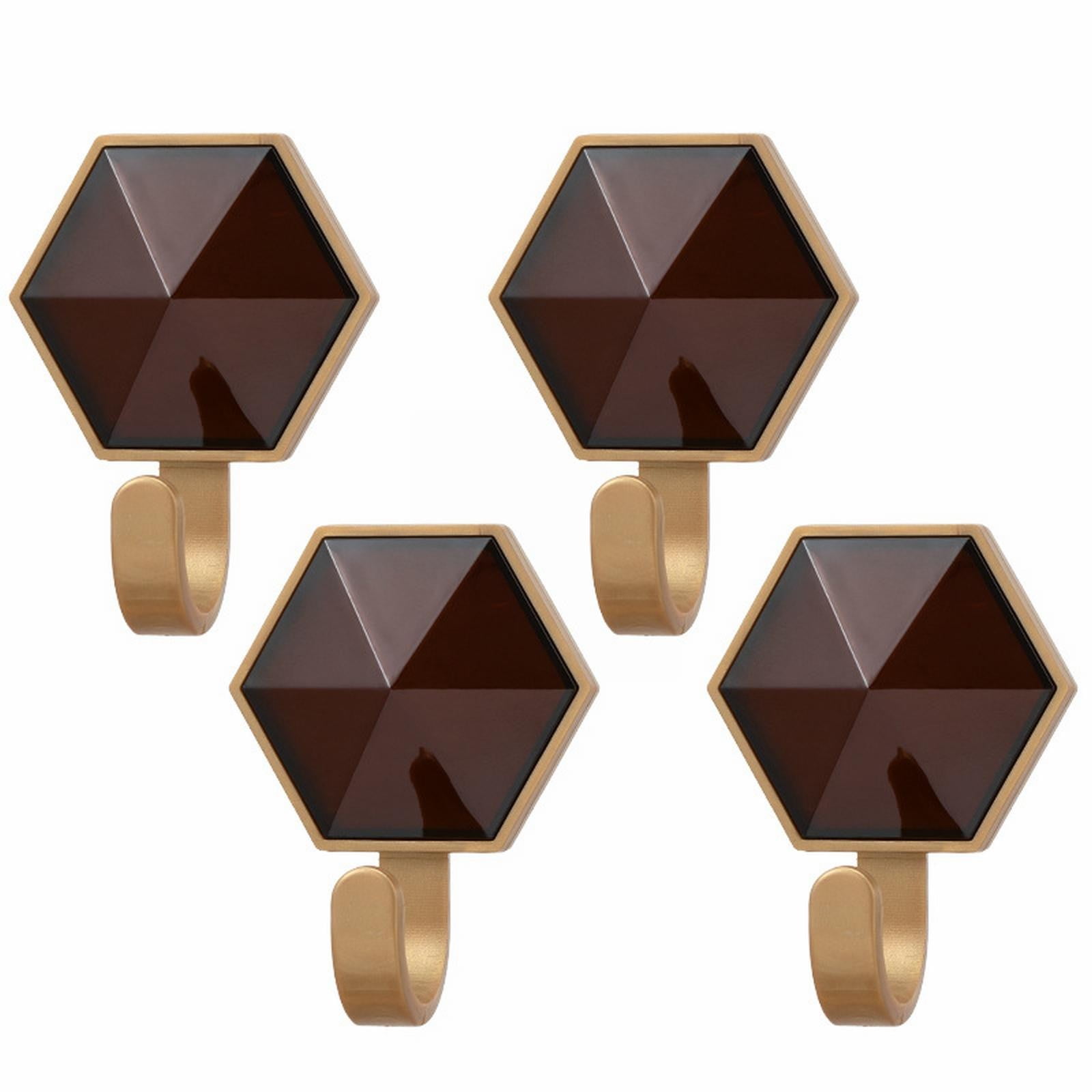 Hexagon Wall Hooks UYUH Wall-Mounted Hexagon Coat Hooks Set Of