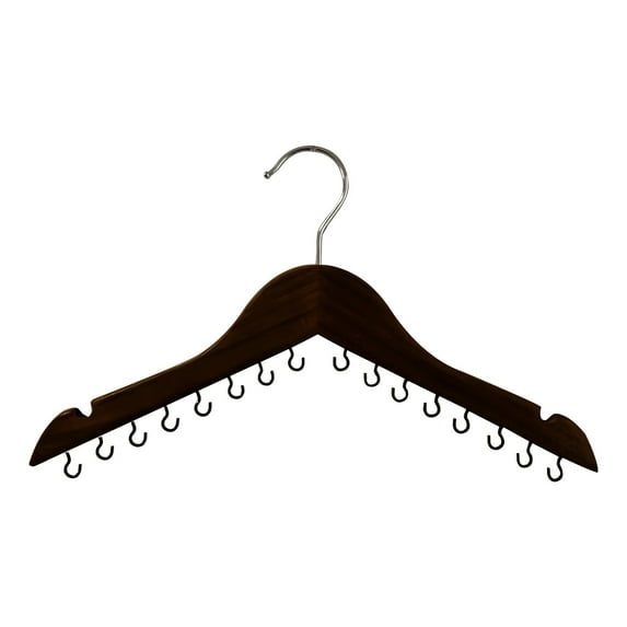 UYUH Wall-Mounted Wooden Jewelry Organizer Rack Hanging Display Stand for Necklaces, Bracelets & Scarves Space-Saving Closet Storage Like Clothes Rack