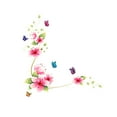 UYUH Wall Stickers Flower Butterfly PVC Background Wall Sticker Vinyl