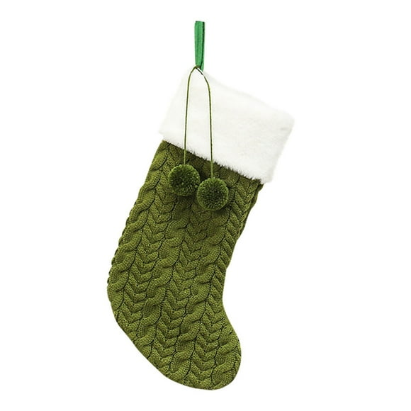 UYUH Winter Sweater Indoor Home Footwear Slipper Women's Thick Floor Socks Christmas Mini Stockings Plaid with Plush Stocking Decor Gifts Bag Winter Knit Stocking Pendant for