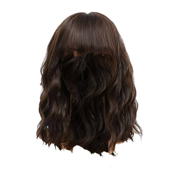 UYUH Women Fashionable Trend Wig Wig Puffy Liu Haishui Ripple Short Curly Hair Fiber Wig Headband for Beautiful Wig Women Girl Fashion Party C-osplay Wig
