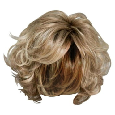 UYUH Women's Short Curly Hair Mixed with Golden Headband Suitable for Women's Wigs Blonde Wig for Beautiful Women Girls Fashion Party C-osplay Wig 11.02 Inches Long
