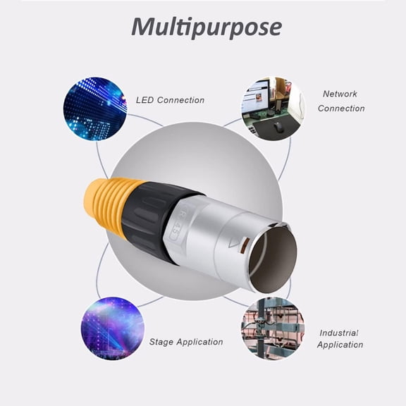 UYUIOIF-10PCS RJ45 Waterproof Panel Connector,Cat5e Ethernet Feed-Through Female Socket,Waterproof Metal Ethernet Cable Connector for Industrial Home Network