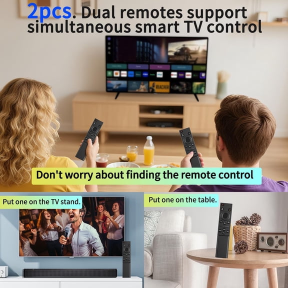 UYUIOIF-2PCS Replacement Remote Control for Samsung TV, BN59 Remote Control for Samsung Smart QLED NEO LED 8K TVs, Compatible with BN59-01388A BN59-01388H BN59-01457A