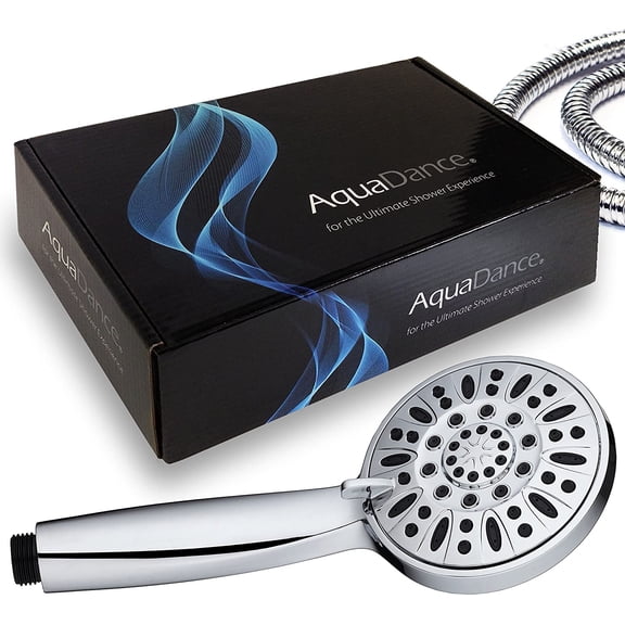 UYUIOIF-3316 High Pressure 6-Setting 4" Chrome Face Hand Held Head with Hose for The Ultimate Shower Experience Officially Independently Tested to Meet Strict US Quality & Performance Standards
