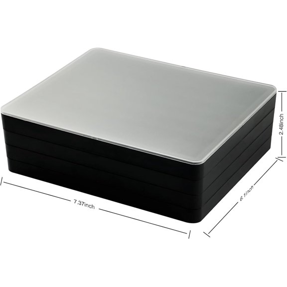 UYUIOIF-Keycaps Storage Box, 4th Floor PBT Dustproof Display Case, 252 Keys Visible Top Cover Keycaps Collection Box for Cherry MOA XDA SA OEM MSA DSA Mao Profile Mechanical Keyboard Keycap (Black)