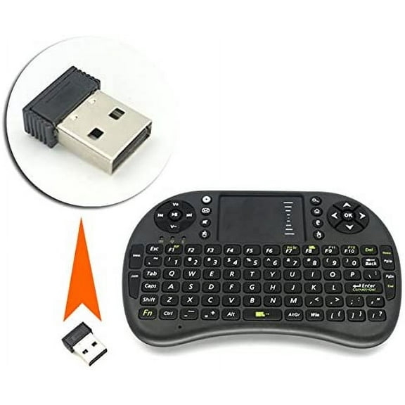 UYUIOIF-Mini Wireless Keyboard 2.4GHz Touch-pad Mouse Combo Plus OTG Cable - , Compatible with Firesticks, Android TV Box, IPTV, 4K Media Stick, Smart TV, PC, X-Boxes +More