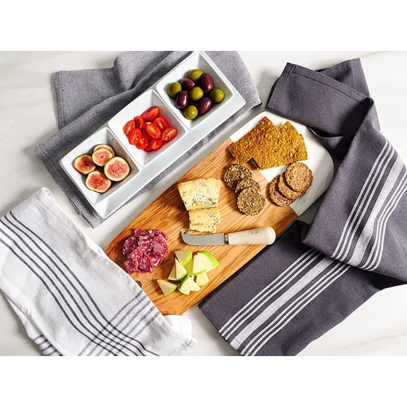 UYUIOIF-Soho Kitchen Dish Towels - Set of 10, 18 x 28 Inch (Charcoal)