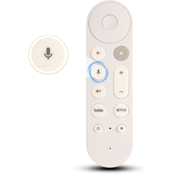 UYUIOIF-Voice Remote Replacement for Google TV Streamer 4K Voice Remote, Google Streamer Remote. Also Compatible with Chromecast Google TV and Streaming, with 2 Hot Key, 2 Year Warranty