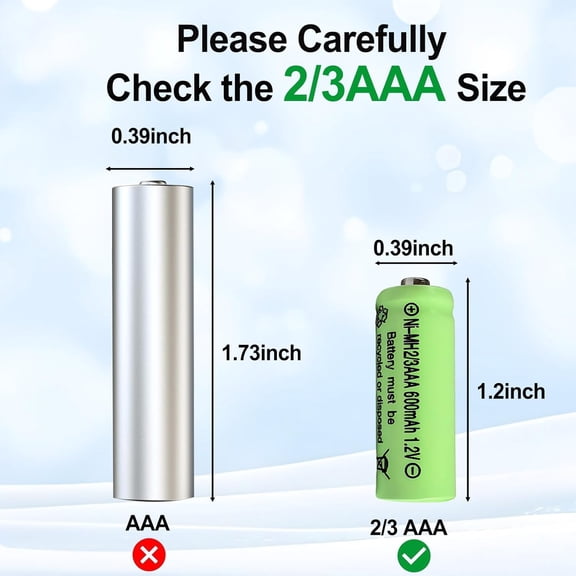 UYWGF-10 Pcs NIMH 2/3AAA 1.2V 600mAh Rechargeable Solar Batteries,2/3 AAA Batteries Rechargeable Button Top for Solar Garden Lights, Landscape Light, Lawn Lamps(Shorter Than AAA Size)
