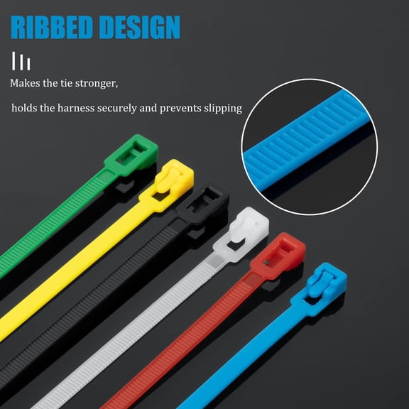 UYWGF-100PCS 12 inch Red Releasable Cable Zip Ties Adjustable Wire Cable Ties, Reusable Zip Ties Tie Straps For Multi-Purpose Use Indoor And Outdoor Plastic Tie Wire