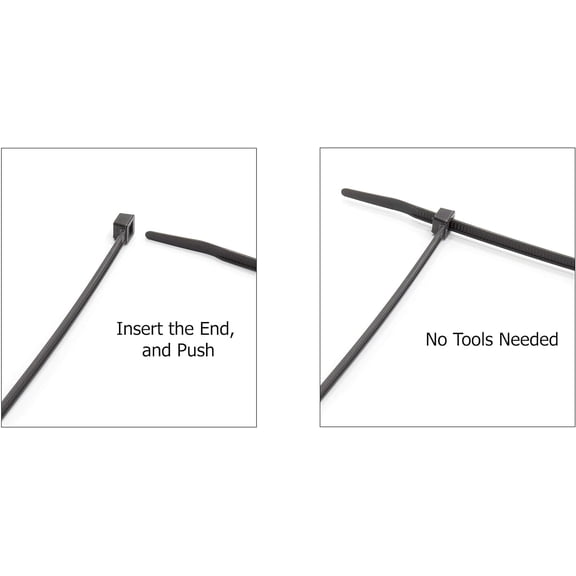 UYWGF-14-IN Zip Ties with Screw Mount for Indoor/Outdoor Use - Heavy-Duty Nylon Electrical Cable Ties for Wire and Cord Management - 100 Pack, Black, 14 Inches