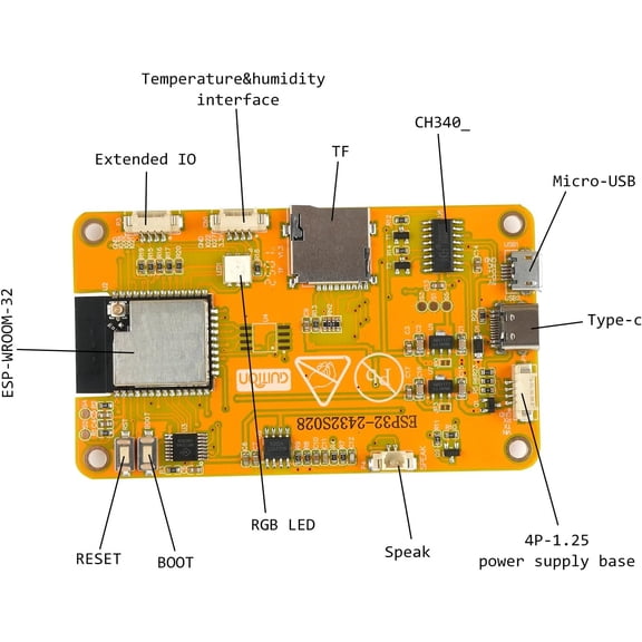 UYWGF-2.8'' ESP32 Module ESP32-2432S028R WiFi+BT Dual-core 240X320 Smart Display Screen LCD TFT Module ILI9341 Driver for Arduino IoT