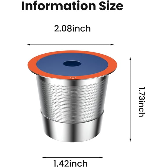 UYWGF-2 PACK Stainless Steel Reusable K Cups for Keuring 2.0 and 1.0, Reusable Coffee Pods for Coffee Maker, Sturdy Refillable K Cup,Permanent Filter