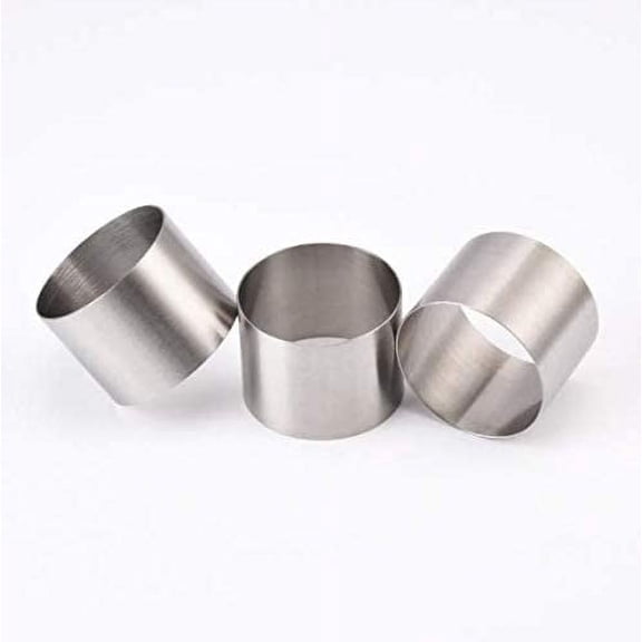 UYWGF-2 PCS 5CM Diameter 2" Mini Seamless Round Mousse Ring Stainless Steel Cake Mold Cookie Cutting Mold Baking Mold