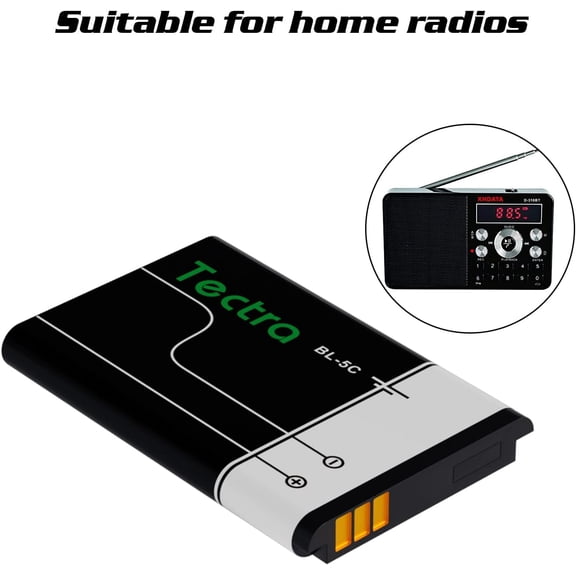 UYWGF-2-Pack 1580mAh BL-5C Rechargeable Battery Suitable for Household Portable Radio with Overcharge Protection