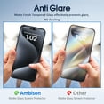 thumbnail image 1 of UYWGF-[2 Pack] Matte Glass Screen Protector Designed for iPhone 15 Pro, Install Frame/Bubble Free/Anti-Glare/Fingerprint Free/Smooth as Silk, 9H Tempered Glass compatible with iPhone 15 Pro 2023 6.1i, 1 of 4