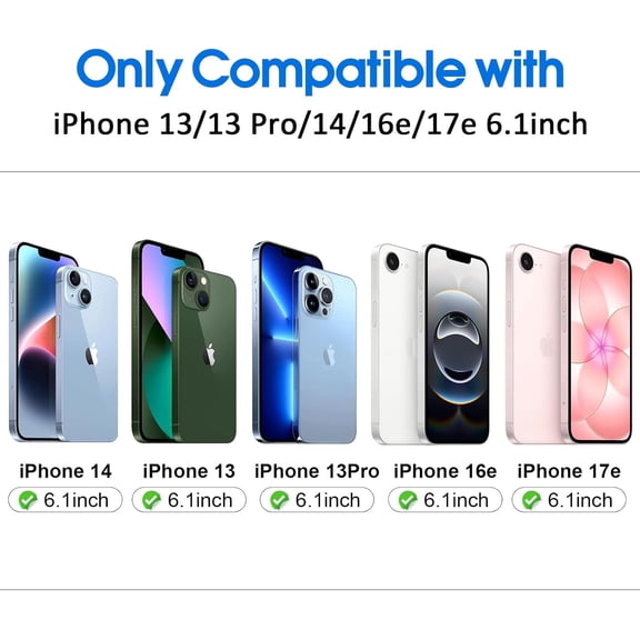 UYWGF-[2 Pack] Matte Glass Screen Protector Designed for iPhone 17e/16e/iPhone 14/iPhone 13/13 Pro, Install Frame/Bubble Free/Anti-Glare&Fingerprint, 9H Tempered Glass Clear for iPhone 16e/14/13 Pro