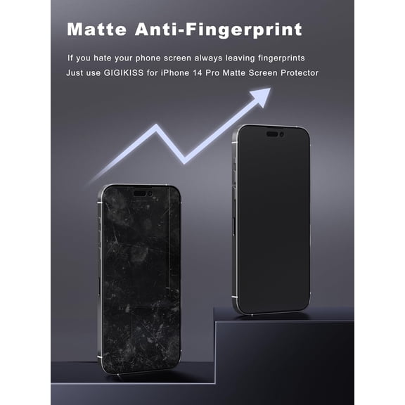 UYWGF-2 Pack Matte Screen Protector for iPhone 14 Pro -6.1 inch, Anti Fingerprint Anti Glare Screen Protector Tempered Glass Easy Installation