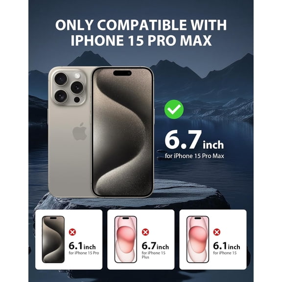 UYWGF-2 Pack Matte Screen Protector for iPhone 15 Pro Max -6.7 Inch, Anti Fingerprint Anti Glare Screen Protector Tempered Glass Easy Installation
