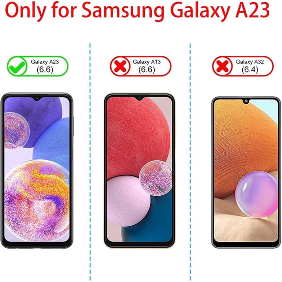 UYWGF-2 Pack Privacy Screen Protector for Samsung Galaxy A23 5G/4G,With 2 Pack Camera Lens Protector 9H Hardness, Bubble Free, Touch Sensitive, Anti-Spy Tempered Glass
