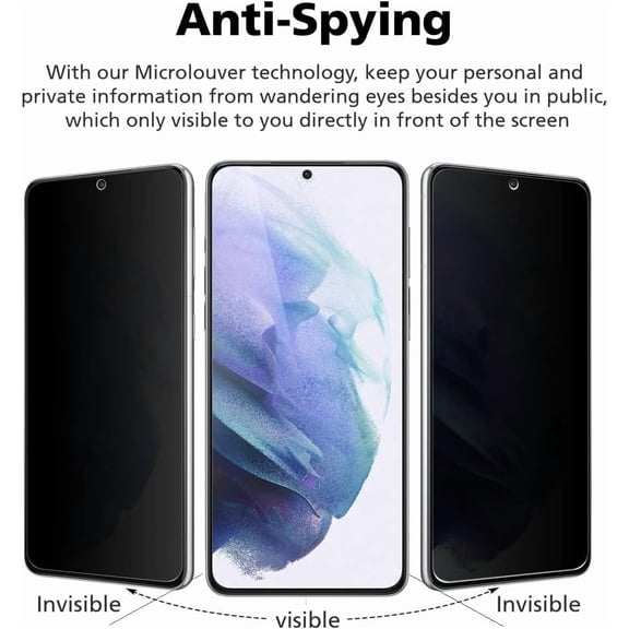 UYWGF-[2 Pack] For Samsung Galaxy Note 20, Privacy Screen Protector [Support Fingerprint Sensor] Anti-Spy, Anti-Peep, 6H Hardness Glass Coated PET Film, Scratch-Resistant, Easy Installation with Alig