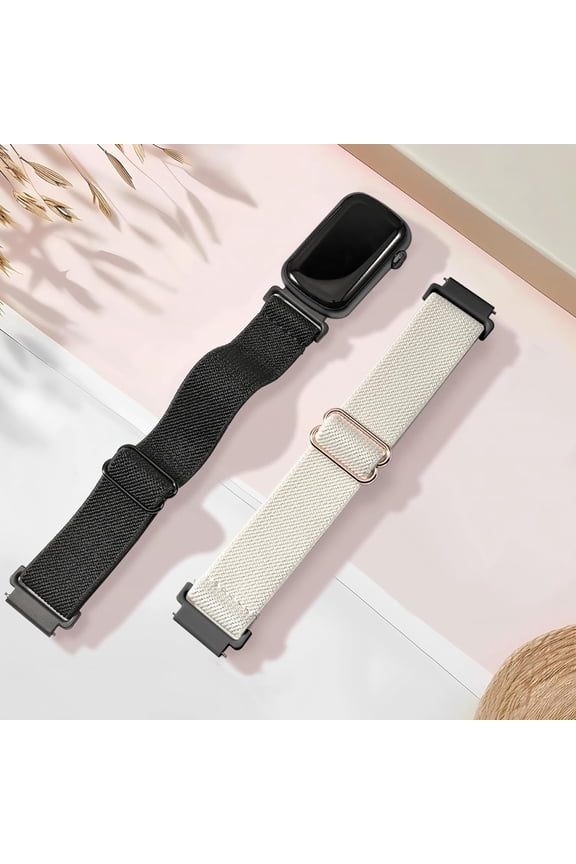 -2 Pack Stretchy 16mm Nylon Bands Compatible with FITVII HM08/MorePro HM08/Amzhero-Runfit D26/KALINCO Slim Fitness Tracker