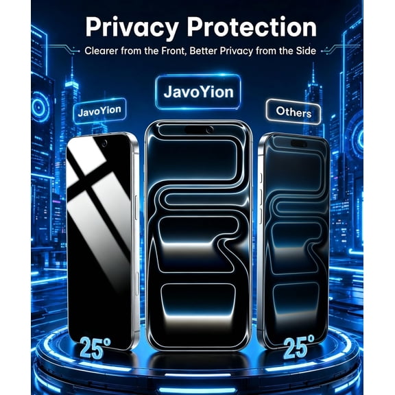 UYWGF-2 Pack for iPhone 17 Pro Max Privacy Screen Protector 6.9 inch, [25Anti Spy][TOP 9H+ Hardness][12FT Drop Tested] Full Coverage Shatterproof Tempered Glass, Easy Installation, Sensitive Touch