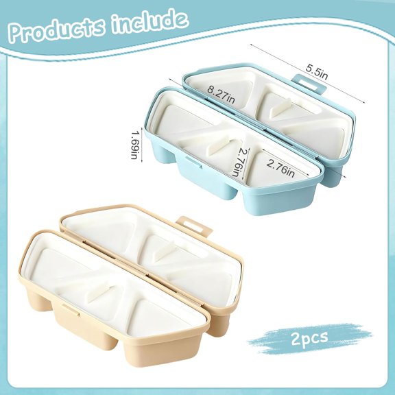 UYWGF-2 Pcs Onigiri Mold Rice Ball Maker,6 in 1 Sushi Mold Set,Triangle Sushi Press for Quick & Easy Rice Balls,Easy to Store Carry and Clean