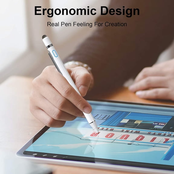 UYWGF-2 in 1 Rechargeable Digital Pen Fine Point Stylus for iPhone/iPad Pro/Mini/Air/Samsung and Other Touch Screens