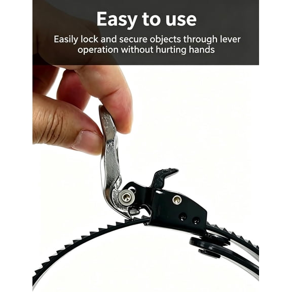 UYWGF-20-Inch Heavy Duty Reusable Ratcheting Cable Ties, Adjustable Locking Ratchet Straps for Repair & Fixing, Home Organization, Outdoor Fencing, Gates, Pipes, 2PCS