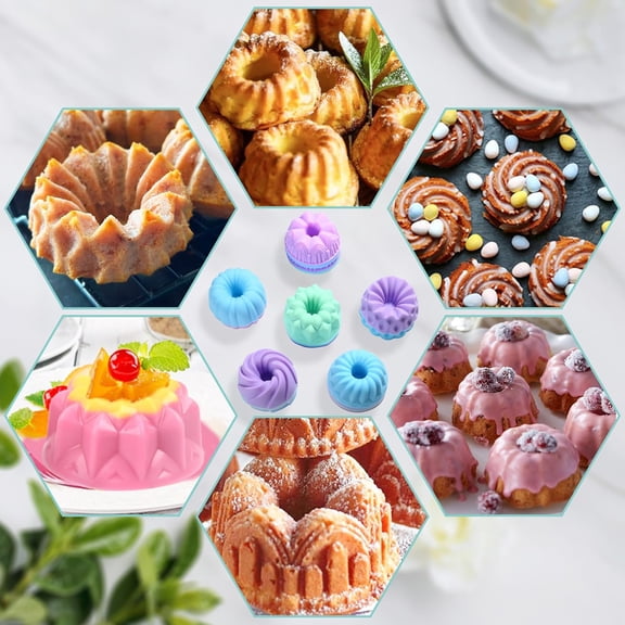 UYWGF-24Pack Silicone Molds, Nonstick 3 inches Donut Mold, Silicone Baking Cups, Donut Pan, Muffin, Jello, Bagel Pan, Oven- Microwave- Dishwasher Safe