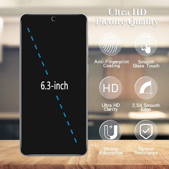 UYWGF-(3 Pack Privacy Screen Protector for Samsung Galaxy S26 Anti Spy Tempered Glass, Support Fingerprint Unlock, Anti Scratch, Bubble Free, Case Friendly