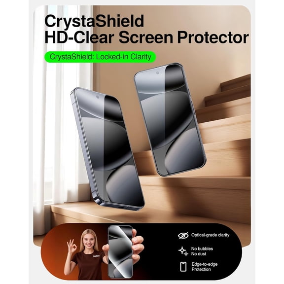 UYWGF-3 Pack Tempered Glass for Google Pixel 10 Pro XL Screen Protector, Military-Grade Shatterproof Protection, Fingerprint Unlock Compatible, Fast & Easy Installation, Case Friendly Design